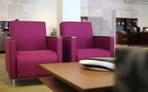 Hugo Lounge Chairs with Pink Fabric