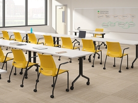 Lumin multipurpose chairs lemon shell classroom environment