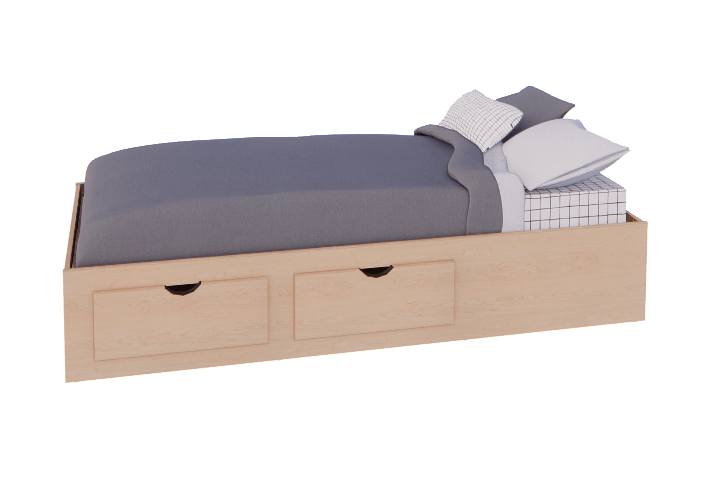 2 Drawer Captains Bed