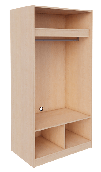 Essentials Open Wardrobe 2 Open Cubbies