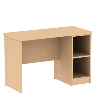 Essentials Basics Slab Leg Desk w Cubbies 2