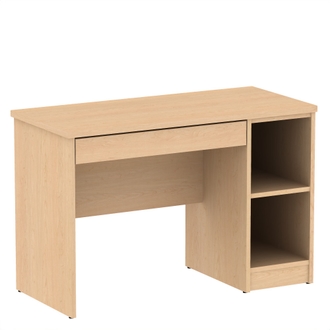 Essentials Basics Slab Leg Desk w Cubbies Pencil Drawer 2