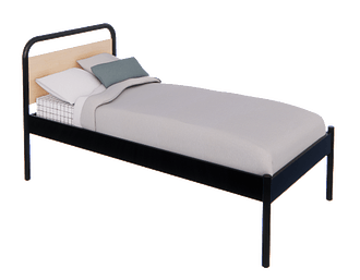 TWIN XL ROUNDED TUBE INSET HEADBOARD POST FOOTBOARD